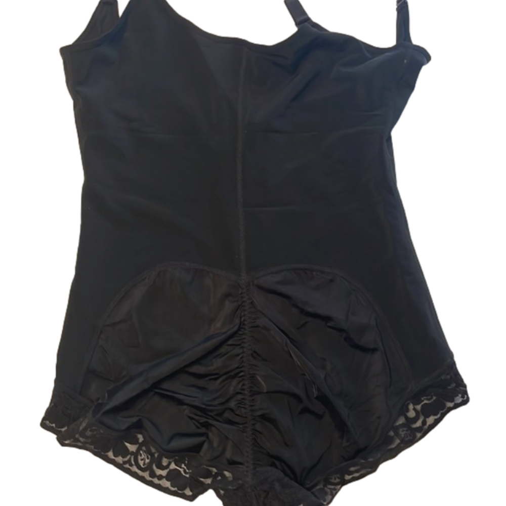 Feelin Girl black Shapewear shorts one piece bodysuit 3XL NWT